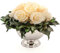 ROSEMARIE SCHULZ Heidelberg Infinity Blumen in silberfarbenen Becher ewige Rose konserviert Blumenstrauß langhaltend (Champagner, 11 Rosen)