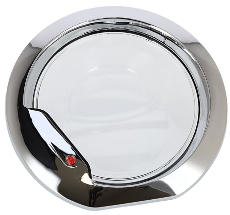 sparefixd Door Glass Handle & Hinge Chrome Silver to Fit Hoover Washing Machine
