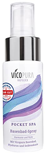 VICOPURA Pocket Spa HARMONY, Basenbad to go, basisches Hautspray, Basenpolster, mit Hyaluron, entspannende Kräuterölmischung (50ml)