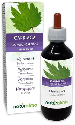 Herzgespann (Leonurus cardiaca) Kraut mit Blüten Alkoholfreier Urtinktur Naturalma - Flüssig-Extrakt Tropfen 200 ml - Nahrungsergänzungsmittel - Veganer