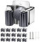 Verdenu Gerätehalter Set, Grau Besenhalterung Wand Gartengerätehalter Besenhalter inkl. Montagematerial für Küche, Zuhause, Badezimmer, Garage, Garten (15 Stück)