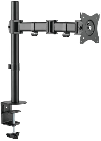 ULTRADESK Skeleton Einzelner Monitorarm - Monitorständer für Schreibtische - Computerständer - Monitor-Schreibtischhalterung - Doppelter Monitorarm - für bis zu 27-Zoll-Monitore - 40x11,6x45cm