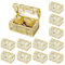 12 Stück Party-Geschenkboxen, Schatztruhe, Pralinenschachtel, Transparente Geschenkboxen Für Hochzeit, Babyparty, Geburtstagsfeier, Dekorationen(Gold)