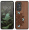 kwmobile Hülle kompatibel mit Xiaomi 12T / 12T Pro Hülle - Holz Case - Handy Cover - TPU Handyhülle in Dunkelbraun Aufgehende Sonne Perlmutt