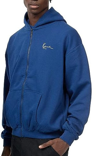 Karl Kani Herren KM-ZH011-092-11 KK Chest Signature Essential Zip Hoodie Dark Blue Blue, XL