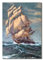 GJRYHXT Segelschiff Wandbild für Wohnzimmerbüro. Vintage Landschaft Wellen Gemälde Nr. 1, Leinwanddrucke. Meereslandschaft-Dekor-Poster 50x75cm Nur Leinwand