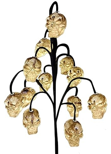Halloween Deko LED Solar Gartenleuchten Solarlampen Für Außen Garten,Totenkopf Garten Solarleuchten Wasserdichte Weg Lichter Solar Landschaft Beleuchtung für Garten Rasen Yard Outdoor Halloween Dekor