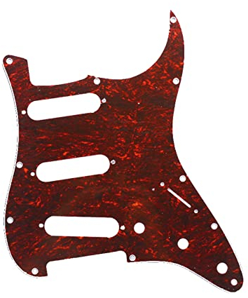 Amsixo 3-lagiges Schlagbrett mit 11 Löchern S+S+S Schlagbrett für Standard-Bassgitarre Musikinstrumente Stratocast-Gitarre Schlagbrett Schrauben Gitarren-Schlagplatte Schrauben