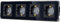 TAWOIA Schuko Steckdose, EU-Standard 4 Fach Unterputz Mit 2,5D Curved Glas Platte, Wandsteckdosen Schwarz 86 * 299mm