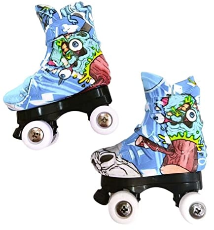 fanelod -Rollschuh-Spielzeug, kleines Finger-Skateboard-Spielzeug, Fingerboard- -Skateboard-Schuhe, buntes Finger-Skateboard-Spielzeug, Skateboard-Spielzeug-Schuhe für Kinder