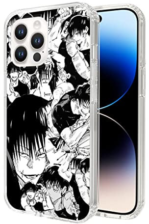 EWINRU Phone Case Compatible for Phone 15 14 Toji 13 12 11 Pro Max Fushiguro Plus 6 6s 7 8 X Xs Jujutsu Xr Se 2022/2020 Case Kaisen Case Cover Clear