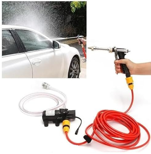 High Pressure Portable Car Washer Water Gun Pump 12V Electric Jet Wash Cleaner Kit