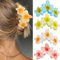 Jushion 4 Stück Blumen Haarklammer, Haarspangen für Damen, Blumen Haarspange, Rutschfeste Kunststoff Haarklammern für Frauen, Bridal Wedding Party Beach Haarschmuck