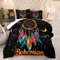 YUTNSAN Traumfänger Bettwäsche 135x200cm Bohemian Bunt Feder Muster 2 Teilig Mädchenbettwäsche Set Kinder Boho Mikrofaser Bettbezug mit Kissenbezug 80x80cm