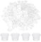 ZORVUJI 100 Pcs Tattoo-Tintenbecher, Kunststoff Farbbehälter, Kleine Tinte Pigment Cups, Tattoo Farbkappen Cups, Plastic Pigment Tattoo Cups, Tattoo Zubehör (Small)