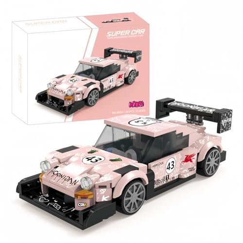 VizBrou Super Sportwagen Bausteine Set, Porschee Retro Speed Champion Rennwagen Klemmbausteine Bausatz, 281 Teile Kompatibles LG Super Auto Modell Spielzeug für Erwachsene Kinder, Geschenk Dekor