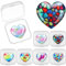 6Pcs Diamant Malerei Magnet Cover Halter, Nette Herzform Diamant Malerei Magnetische Abdeckung, Diamant Kunst Zubehör, Minder für DIY Kreuzstich farbige Kunst Handwerk Zubehör Werkzeuge Love Diamond