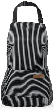 Kinderschürze Mädchen Jungen, Schwarz Kochschürze Kinder Verstellbare Gartenschürze Personalisierte Künstlerschürze Baumwoll Malschürze Niedliche Schürzen Mit Taschen Für Jugendliche, Jungen, Mädchen