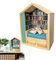 Miniatur-Puppenhaus-Set – Puppenhaus-Set, Papp-Puppenhaus-Set, Puppenhaus-Garten-Set, Miniatur-Puppenhaus-Set, Bibliothek Tiny World Inside Wood, House Kit Creative Room for Childre