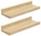 eSituro 2er Set Wandregal Holz, Hängeregal Schweberegal Bilderleiste, Wanddeko für Wohnzimmer Schlafzimmer Küche Badezimmer, 10 kg Belastbarkeit, natürliche Holzfarbe, B30xH4xT10 cm, SWS0375-2