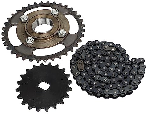 RiToEasysports Fahrradkettenradsatz, 36T Kettenblatt 420 Kettensatz Fahrradantrieb Kettenrad Kettenersatz 36T 420 Kettenblatt 420 Kette 20 Zahn Kettenradsatz für DIY Scooter Fahrrad Motorrad