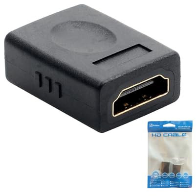 AISHTEC [2 Pack Acoplador HDTV HDMI Coupler Adaptador HDMI a HDMI Hembra a Hembra, Extensión HDMI 1.4 Conector Convertidor FullHD 1080P para TV Monitor Proyector PC Laptop Notebook
