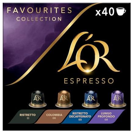 L'OR Espresso Favourites Variety Box Coffee Pods x40 Nespresso®* Compatible