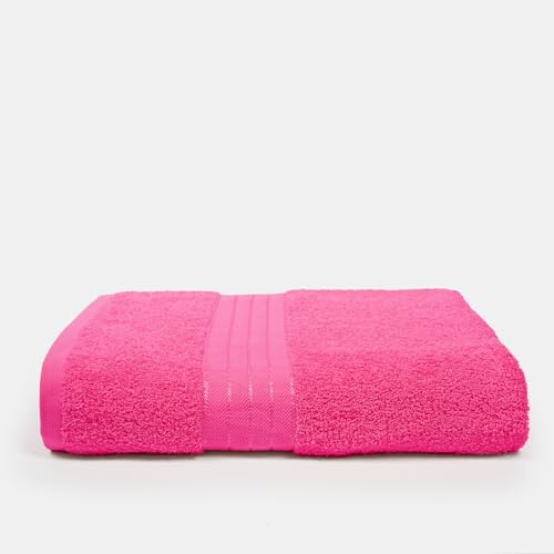 Brentfords Hand Towels For Bathroom, Super Soft 100% Cotton Absorbent Fade Resistant Bright Pink Quick Dry Hand Towels For kitchen or Gym Bathroom Essentials, 50x80cm