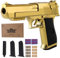 Shell Ejecting Toy Pistol – Graffiti Style Multicoloured Blaster Gun with Soft Foam Bullets,26+ Feet Shooting Range, 2 x Magazines & Extra Ammo Outdoor Kids Gadget (Gold)