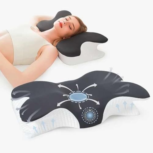 Cuscino Cervicale Memory Foam Ergonomico 62x34x13 | Supporto Ortopedico per Sonno Profondo, Sollievo da Dolore e Riposo Rigenerante | Ideale per Casa, Viaggi, Relax e Benessere Quotidiano