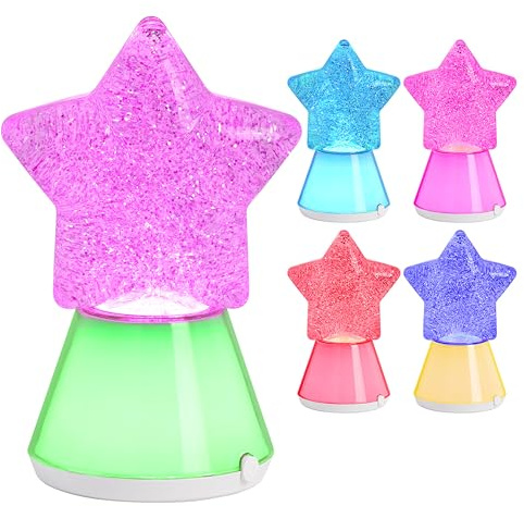 Lesser & Pavey Glitter Star Home Decor Table Lamp | Twinkling Glitter Effect, Gentle Illumination, Decorative Display, Cozy Atmosphere, Stylish Accent, Thoughtful Gift