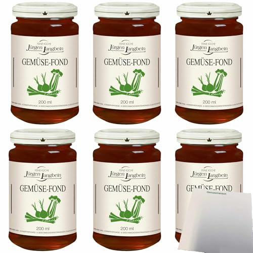 usy Bundle für Jürgen Langbein Gemüse-Fond 6er Pack (6x200ml Glas) + usy Block