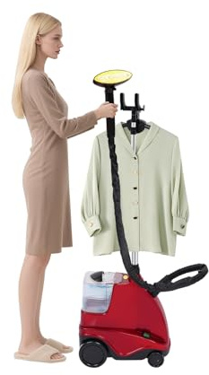 Vaporizador vertical de ropa, 2500 W, vapor de alto rendimiento para tienda de ropa, cuidado textil profesional con gran depósito de agua, planchado rápido y eliminación de arrugas
