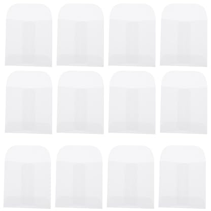 Cabilock 50 Pochettes pour Petites Pièces 6X8 CM Enveloppes Semi-Transparentes en Papier Sulfurisé pour Rangement Organisé de Bijoux, Bagues et Accessoires, Maison Bureau