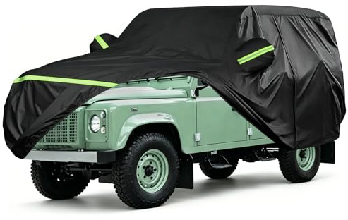 Funda de Coche Impermeable de Repuesto Compatible con Land Rover Defender | Defender 110 1990-2016, funda completa para coche, funda para todo tipo de climas, con cremallera para protección contra