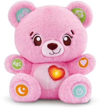 VTech Bonbon, Mon Ourson à Personnaliser - Peluche Interactive dès 1 an | Ours Rose en Peluche Personnalisable via Bluetooth, Cadeau Enfant Personnalisé Prêt à Offrir dans sa Boîte