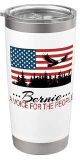 Bernie Sanders Grassroots Amerika Politische Flagge & Adler Doppelwandiger Edelstahl-Thermobecher