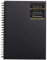 Clairefontaine 34254C - Spiralbuch / Kladde Goldline mit 32 Blatt, Zeichenpapier 140g, Weiß, DIN A4 21x29,7 cm, Hochformat, Hardcover mit Leinenoptik, Schwarz, 1 Stück Papier Weiß