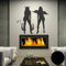 Klebesüchtig Wandtattoo Sexy Engel & Teufel 69cm x 60cm schwarz - Dekoration - Bad - Wohnzimmer - Aufkleber - Wandsticker