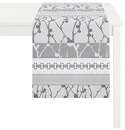 APELT Setare_45x140_89 Tischläufer Äste - Ornamente, grau
