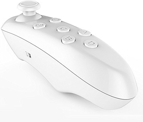 Tenlacum Universal sans Fil Bluetooth 3.0 Gamepad Télécommande pour VR 3D Glasses Réalité Virtuelle Casque PC Smartphones Compatible avec Le système Android (Blanc)