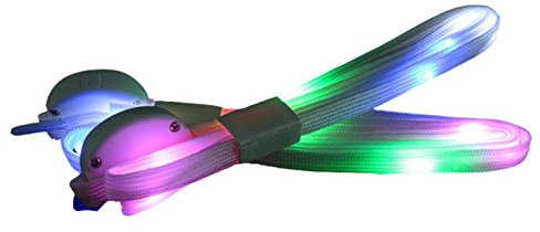 DATO Cordones LED Luminoso de Zapatos de Nylon LED Shoelace Cordón de Zapatos con luz LED 3 Modos de Flash Seguridad Deportes Outdoors Al Aire Libre Noche Correr Ciclismo