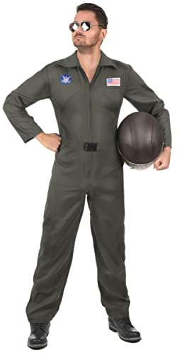 DEGUISE TOI Vegaoo Amerikanischer Pilot Kostüm für Herren Khaki - L