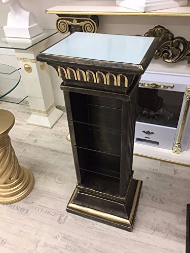 Jas-Min Vitrine Amphore Säule mit Licht CD Regal Glasregal Bodenvase 6893 k110