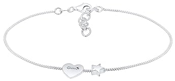 Elli Armband Damen Herz Sterne Astro Symbol Filigran aus 925 Sterling Silber