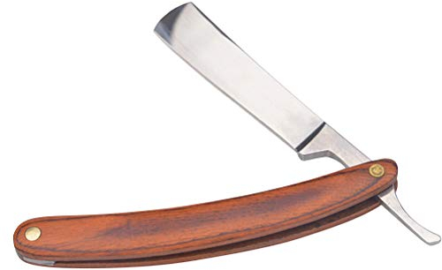 SUPVOX Rasoir traditionnel rasoir coupe choux à lames et manche en bois pour rasage de barbier