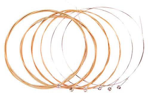 1 Ensembles De 6 Cordes De Guitare Pour Guitare Acoustique, Cordes De Guitare Longue Durée Pour Remplacement, Convient à Toutes Les Guitares Acoustiques Folk (6pcs)