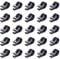 Swpeet 60 Stück schwarze 1,6 cm Nylon Kunststoff R-Type Kabelclips Klemm-Kit Nylon Schraubmontage Schnurbefestigungsclips mit 60 Stück Schrauben für Drahtmanagement
