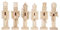 6 Pcs Unpainted Wooden Nutcracker Figurines,URMAGIC Unfinished Christmas Nutcracker Ornaments,DIY Blank Nutcracker Soldier Statues,Paintable Nutcracker Figures,Christmas Decoration, 31x8.8cm