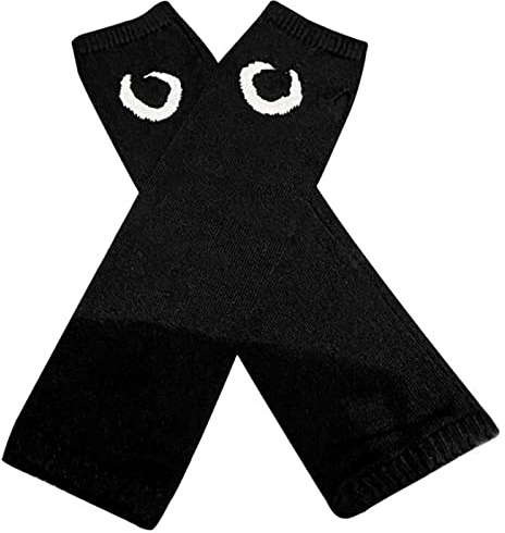 Skateboard Frog Frauen Handschuhe Goth Arm Ärmel Cool Black Moon Cross Printed Hip Hop Armstulpen (Moon)